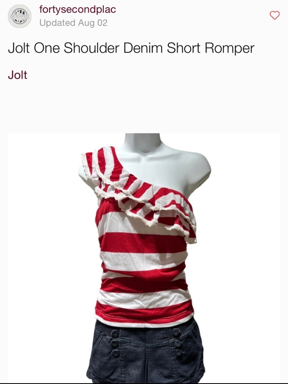 Y2K Americana One Shoulder Romper